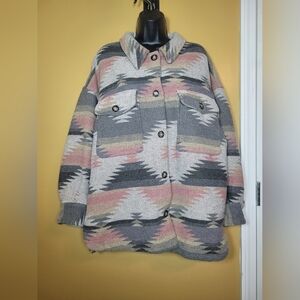 Altar’d State Southwestern Tribal Western Shacket Jacekt sz L
